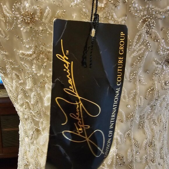 Stephen Yearick Beige Wedding Dress 6 - Picture 5 of 12